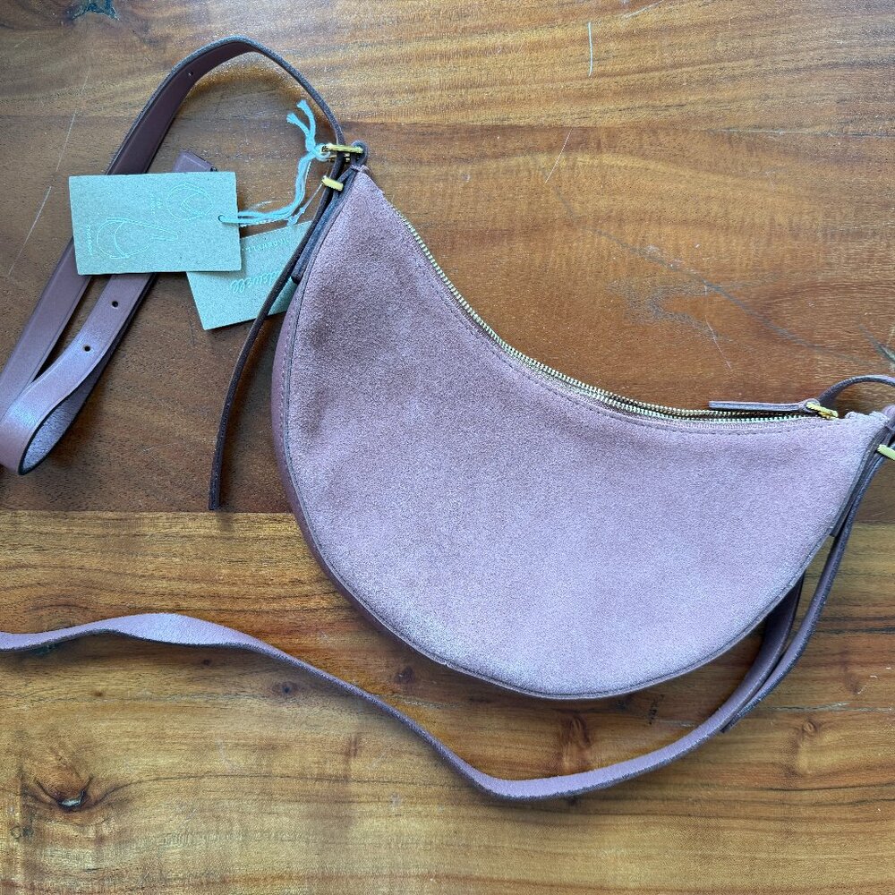 NWT madewell pink leather u bag (crossbody or purse)